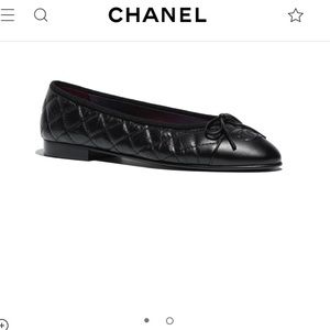 Chanel aged calfskin ballerina flat
